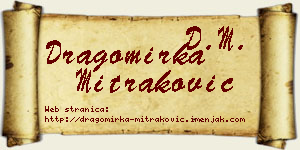 Dragomirka Mitraković vizit kartica